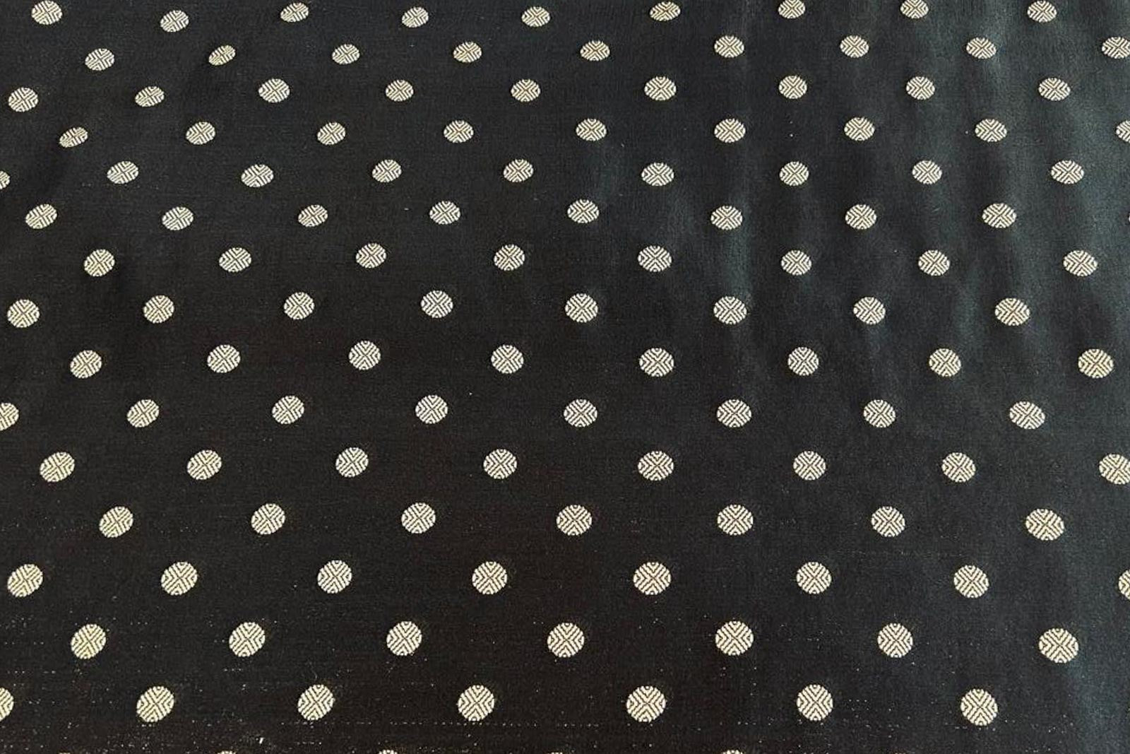 Black Handwoven Banarasi Mashru Silk Fabric