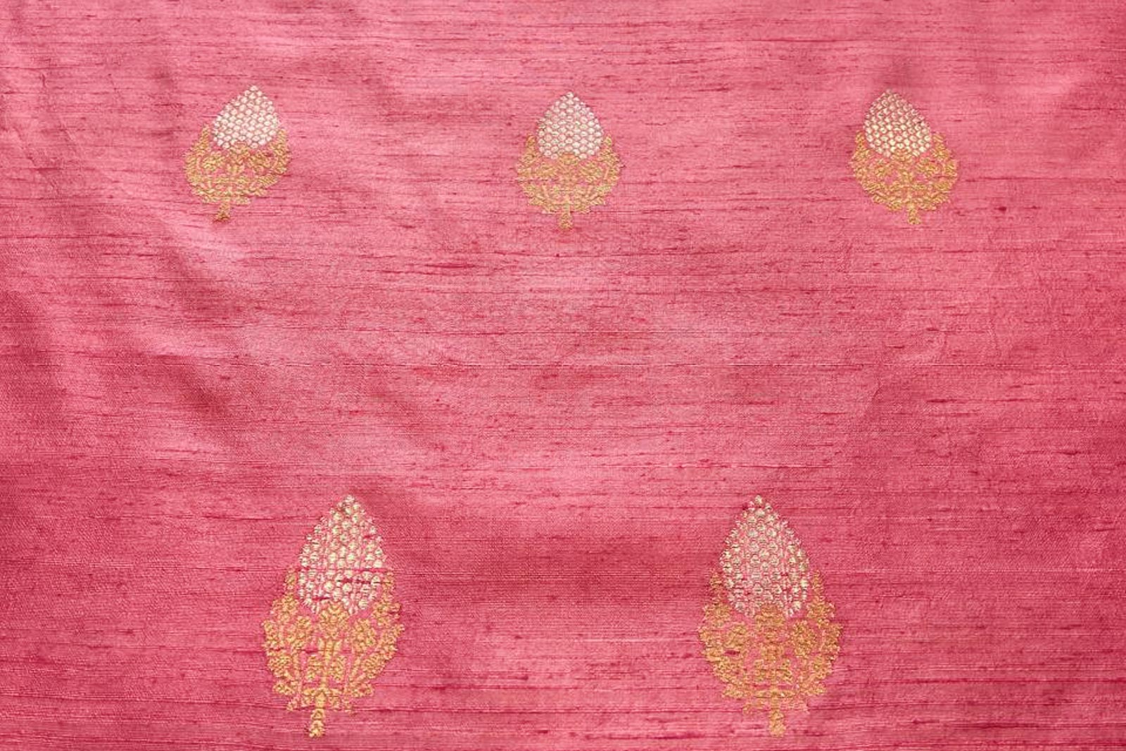 Baby Pink Handwoven Banarasi Raw Silk Fabric