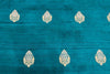 Peacock Blue Handwoven Banarasi Raw Silk Fabric