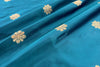 Peacock Blue Handwoven Banarasi Brocade Fabric