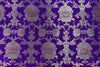 Bluish Purple Handwoven Banarasi Silk Fabric