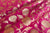 Fuchsia Pink Handwoven Banarasi Silk Fabric