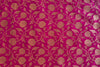 Fuchsia Pink Handwoven Banarasi Silk Fabric