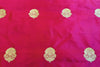 Pink Dual Tone Handwoven Banarasi Silk Fabric
