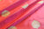 Orange Pink Handwoven Banarasi Silk Fabric