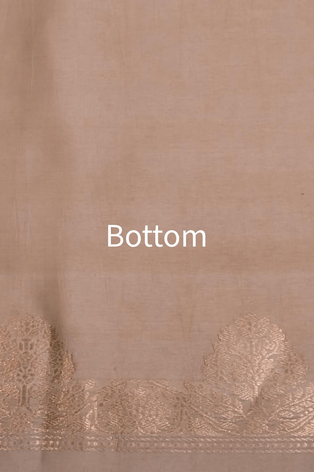 Beige Handwoven Banarasi Silk Suit Piece