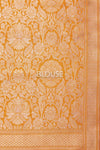 Orange Handwoven Banarasi Silk Lehenga