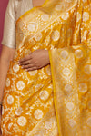 Orange Handwoven Banarasi Silk Saree