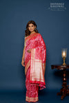 Pink Red Handwoven Banarasi Silk Saree