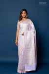 Lavender Handwoven Banarasi Silk Saree