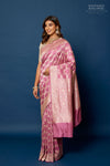 Pink Handwoven Banarasi Kadhua Silk Saree