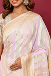 Multicolor Handwoven Banarasi Georgette Saree