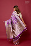 Purple Handwoven Banarasi Kadhua Silk Saree