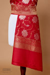 Red Handwoven Banarasi Moonga Silk Dupatta