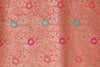 Peach Handwoven Banarasi Brocade Fabric