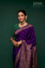 Purple Handwoven Banarasi Crepe Silk Saree