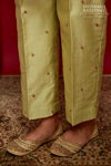 Pista Green Handwoven Banarasi Suit