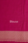 Rani Pink Handwoven Banarasi Moonga Silk Saree