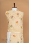 Beige Handwoven Banarasi Moonga Silk Dupatta