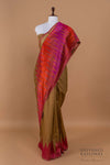 Light Brown Handwoven Banarasi Dupion Silk Saree