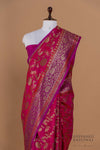 Magenta Pink Handwoven Banarasi Dupion Silk Saree