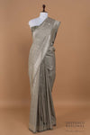 Grey Handwoven Banarasi Dupion Silk Saree