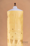 Light Yellow Handwoven Banarasi Kora Cotton Suit Piece