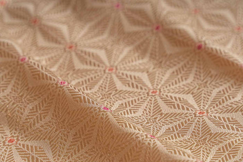 Ivory Handwoven Banarasi Brocade Fabric
