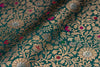Peacock Blue Handwoven Banarasi Brocade Fabric