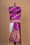Purple Dual Tone Handwoven Banarasi Silk Dupatta