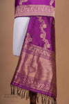 Purple Dual Tone Handwoven Banarasi Silk Dupatta