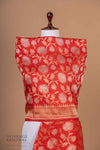 Red Handwoven Banarasi Silk Dupatta