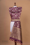 Purple Dual Tone Handwoven Banarasi Silk Dupatta