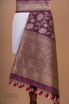 Purple Dual Tone Handwoven Banarasi Silk Dupatta