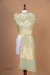Mint Green Handwoven Banarasi Georgette Dupatta