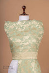 Mint Green Handwoven Banarasi Georgette Dupatta