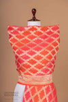 Orange Pink Handwoven Banarasi Georgette Dupatta