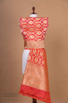 Orange Pink Handwoven Banarasi Silk Dupatta