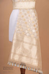 Ivory Handwoven Banarasi Kadhua Net Dupatta