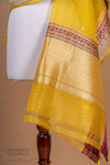 Yellow Handwoven Banarasi Kadhua Organza Silk Dupatta
