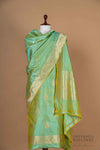 Green Dual Tone Handwoven Banarasi Silk Suit Piece