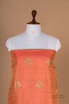 Peach Dual Tone Handwoven Banarasi Silk Suit Piece