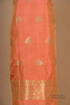 Orange Dual Tone Handwoven Banarasi Silk Suit Piece