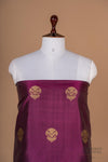 Purple Dual Tone Handwoven Banarasi Silk Suit Piece