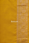 Yellow Handwoven Banarasi Silk Suit Piece