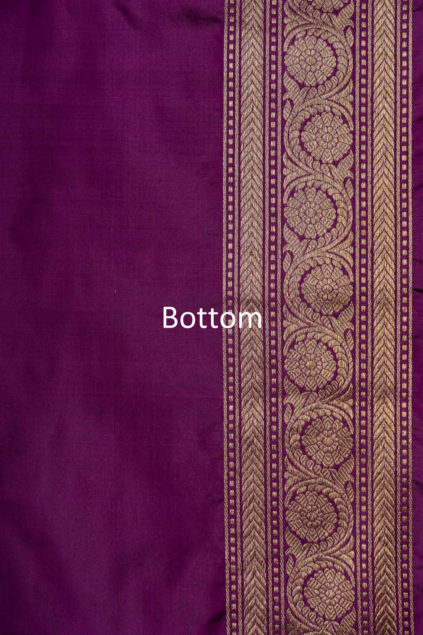 Purple Dual Tone Handwoven Banarasi Silk Suit Piece