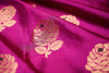 Fuchsia Pink Handwoven Banarasi Brocade Fabric