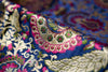 Navy Blue Handwoven Banarasi Brocade Fabric