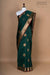 Bottle Green Handwoven Banarasi Chanderi Silk Saree