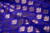 Blue Handwoven Banarasi Brocade Fabric